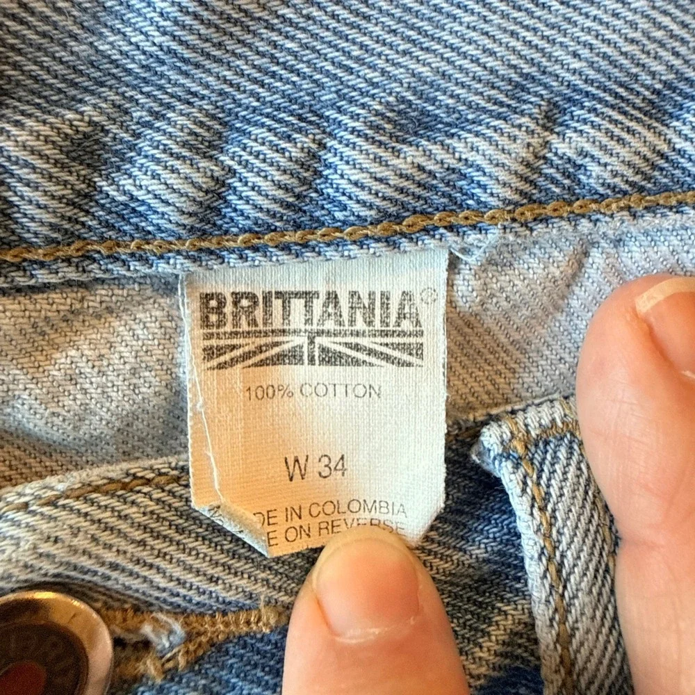 Brittania Women's Vintage Baggy Fit Mom Shorts Size 34